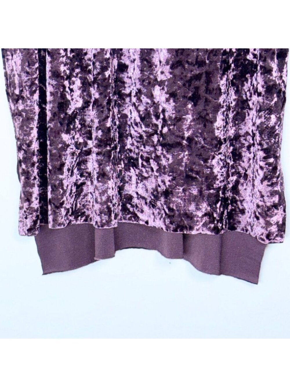 Crushed Velvet Purple Tunic Corset Shirt Almost Famous Plus Size 1X Goth Vamp - Picture 3 of 10